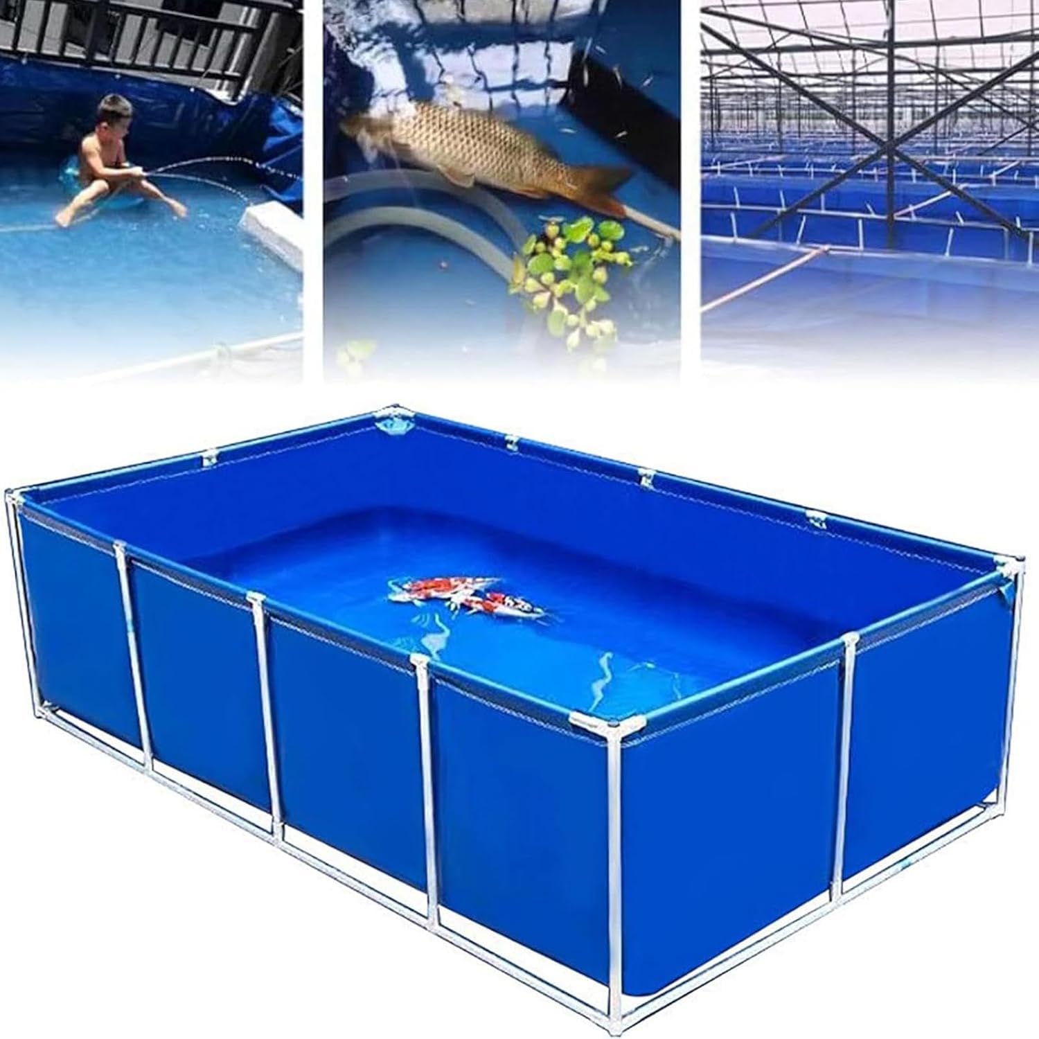 大型青タンク 水槽用 Amazon.co.jp: 地上設置型水槽 大型屋外用魚池用キャンバスタンク